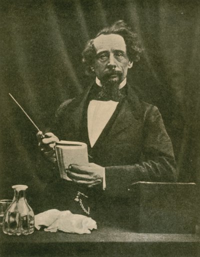 Charles Dickens che legge, 1859 da English Photographer
